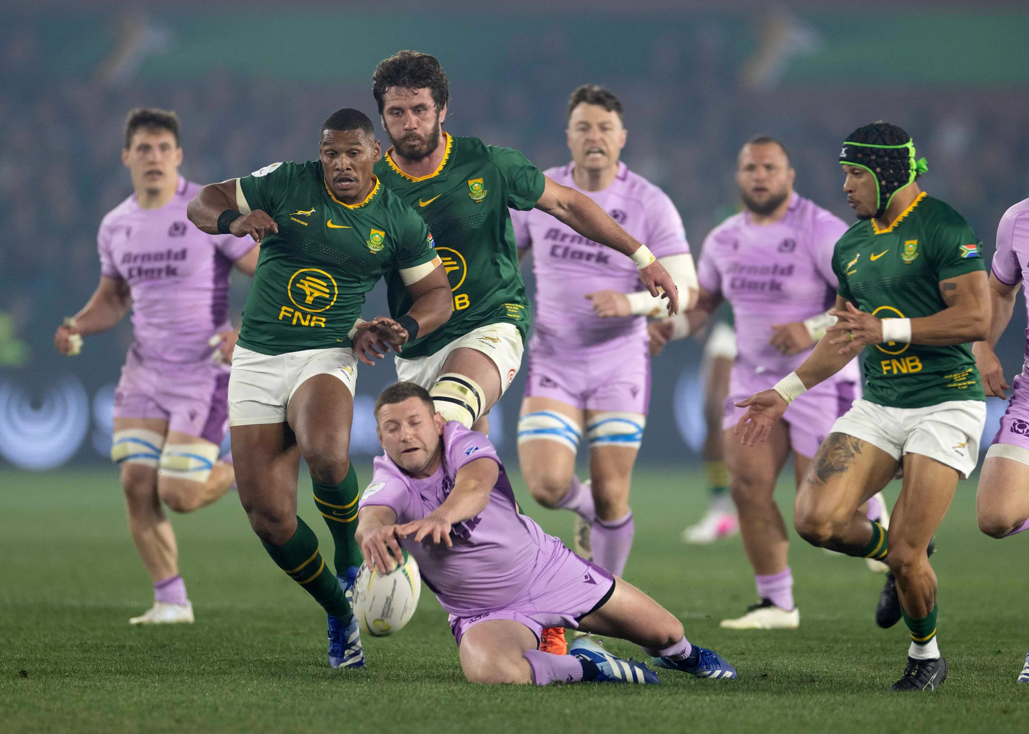 Ruan Nortje, Damian Willemse — South Africa vs Scotland - The Nations Championship — 2026 · Photo: GB Jordaan / Octafield